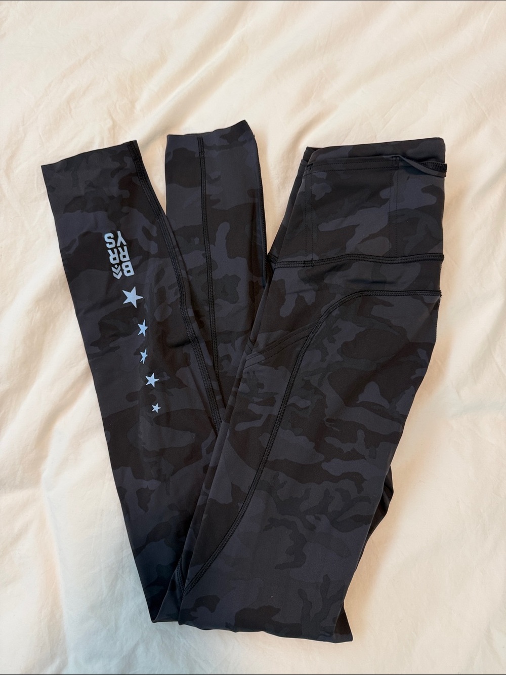 lululemon athletica Black Camo Leggings with Star Graphic